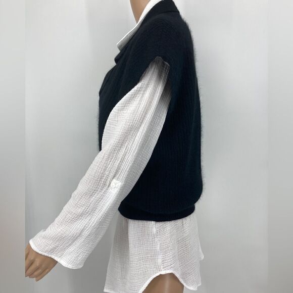 Pamela Roberts Sweater Knit Vest Blend Lambswool/Angora Rabbit Hair Size M - Picture 5 of 11